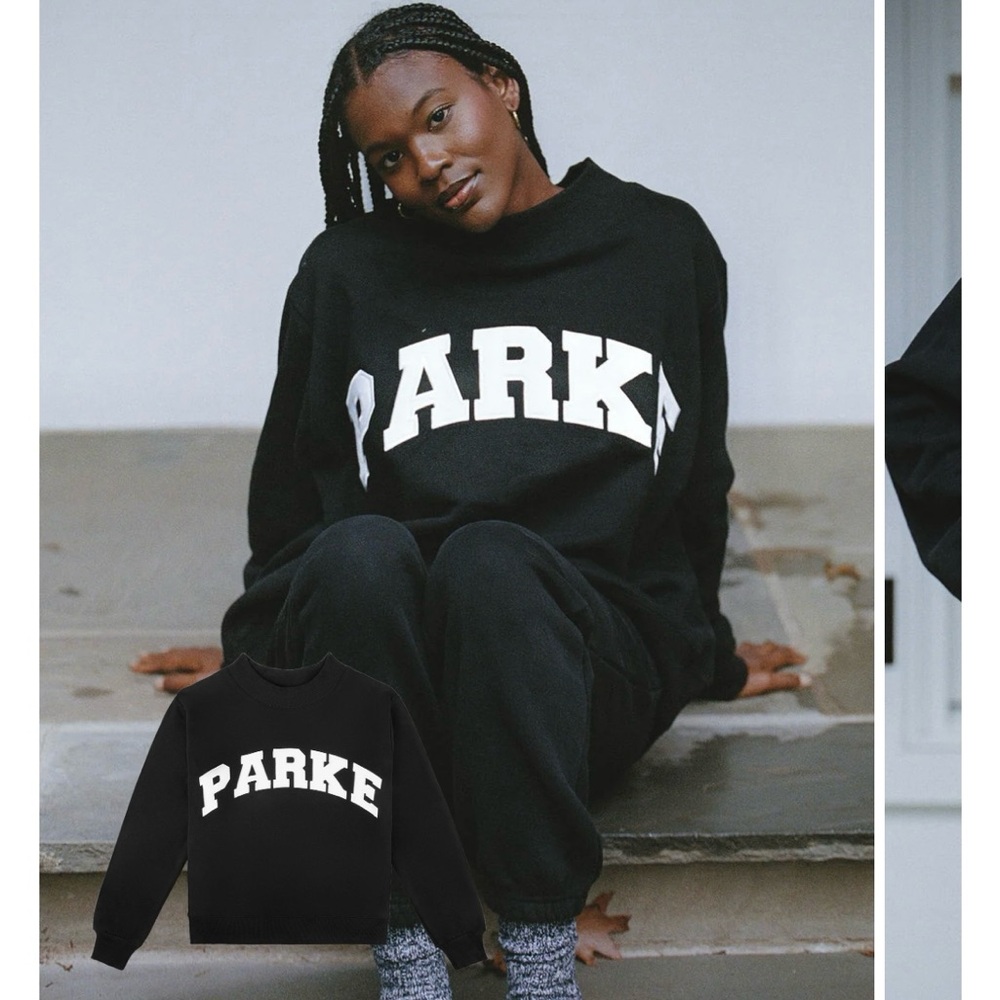 Black Sweatshirt with White Lettering